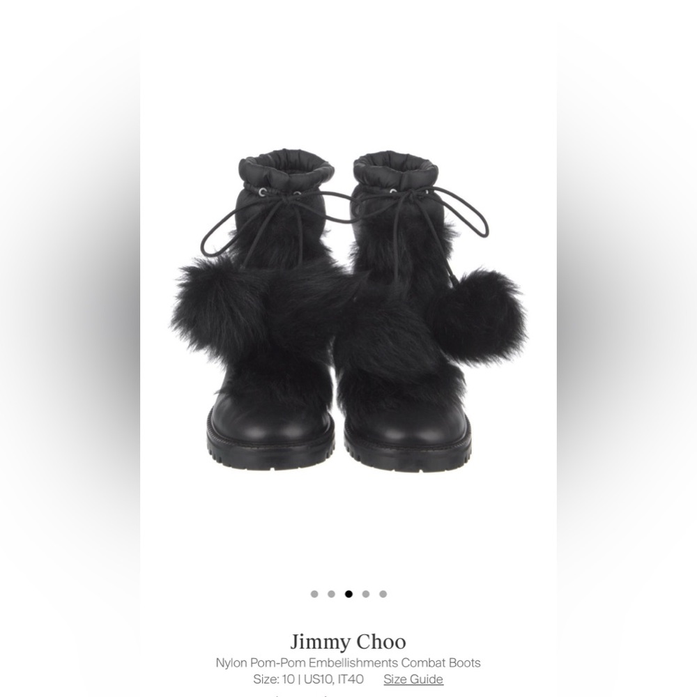 Jimmy Choo Fur Pom Pom Boots